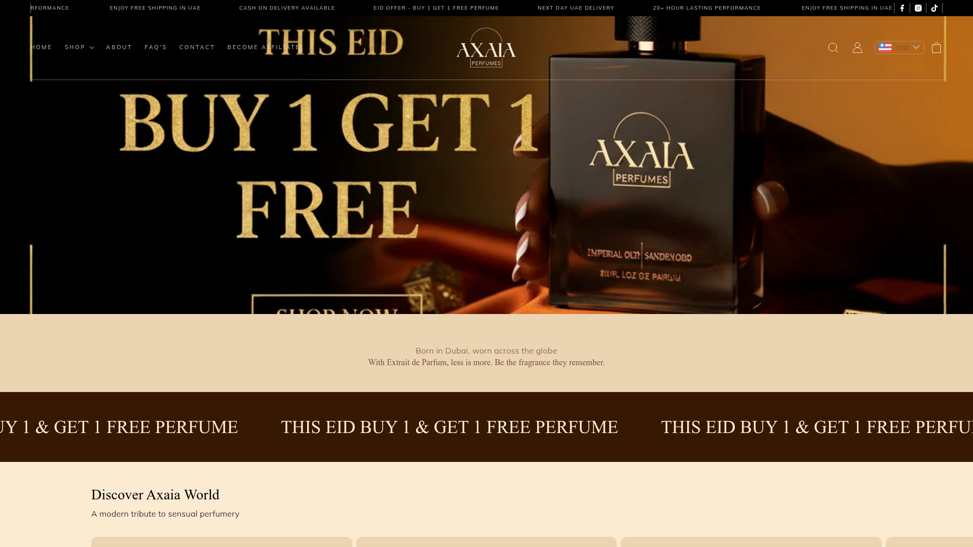 Axaia.ae website preview